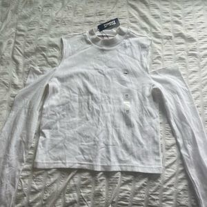 White Long Sleeve w/ cutouts